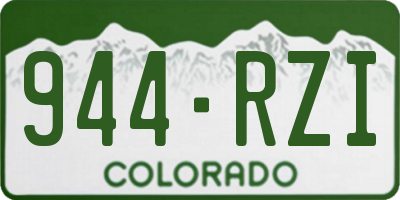 CO license plate 944RZI