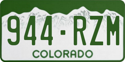 CO license plate 944RZM