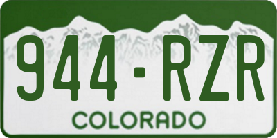 CO license plate 944RZR