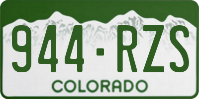 CO license plate 944RZS