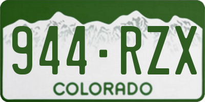 CO license plate 944RZX