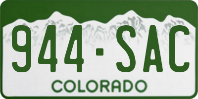 CO license plate 944SAC