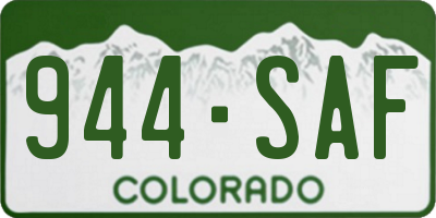 CO license plate 944SAF