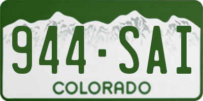 CO license plate 944SAI