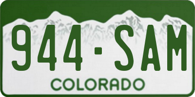 CO license plate 944SAM