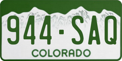 CO license plate 944SAQ