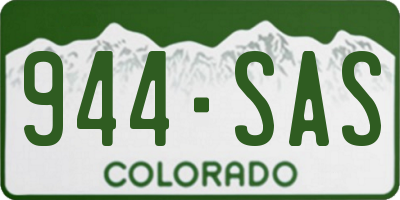 CO license plate 944SAS