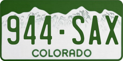 CO license plate 944SAX