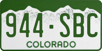 CO license plate 944SBC