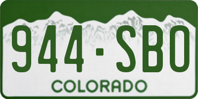 CO license plate 944SBO
