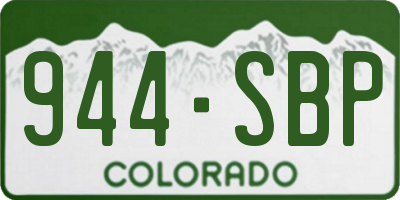 CO license plate 944SBP