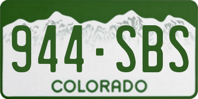 CO license plate 944SBS
