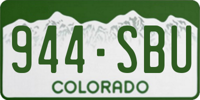 CO license plate 944SBU