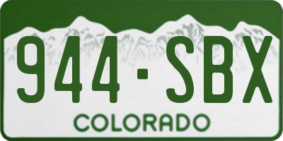 CO license plate 944SBX