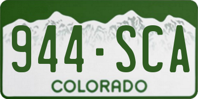 CO license plate 944SCA