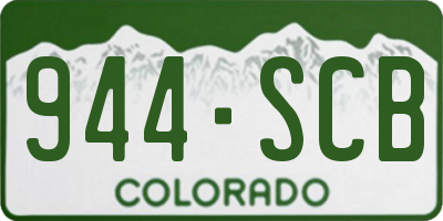 CO license plate 944SCB