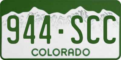 CO license plate 944SCC