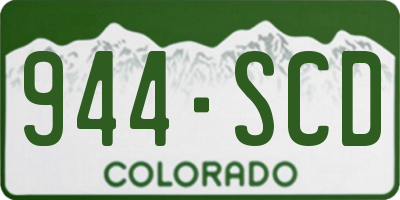 CO license plate 944SCD
