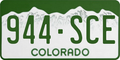 CO license plate 944SCE