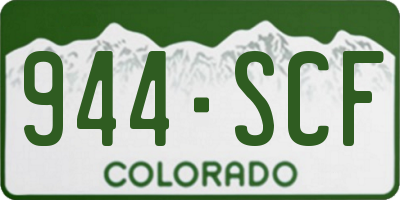 CO license plate 944SCF