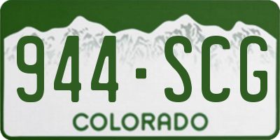CO license plate 944SCG