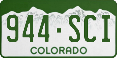 CO license plate 944SCI