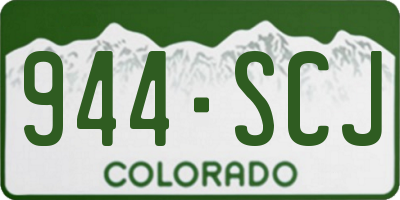 CO license plate 944SCJ