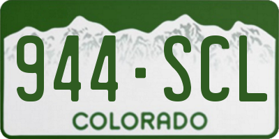 CO license plate 944SCL