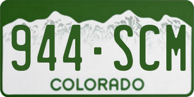 CO license plate 944SCM
