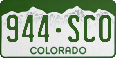 CO license plate 944SCO