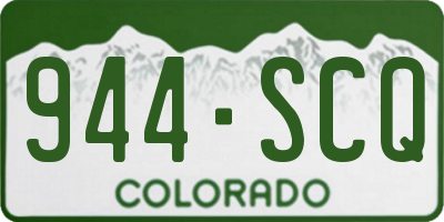 CO license plate 944SCQ
