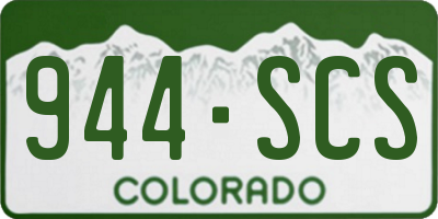CO license plate 944SCS