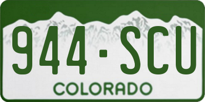 CO license plate 944SCU