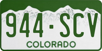 CO license plate 944SCV