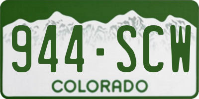 CO license plate 944SCW