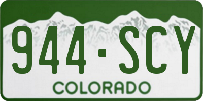 CO license plate 944SCY