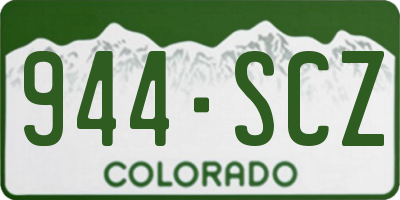 CO license plate 944SCZ