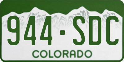 CO license plate 944SDC