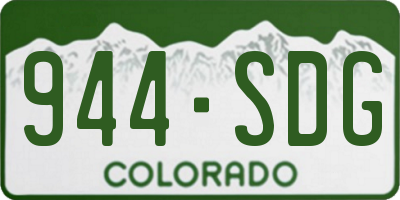 CO license plate 944SDG