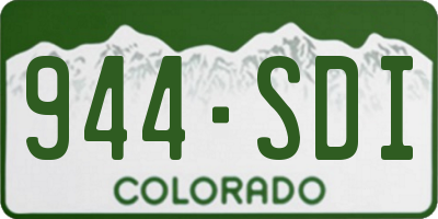 CO license plate 944SDI