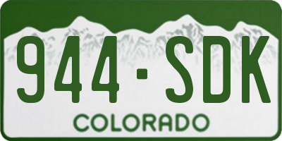 CO license plate 944SDK