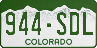 CO license plate 944SDL