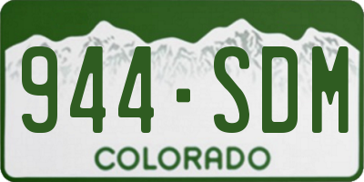 CO license plate 944SDM