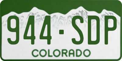 CO license plate 944SDP