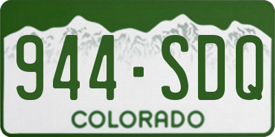 CO license plate 944SDQ