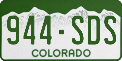 CO license plate 944SDS