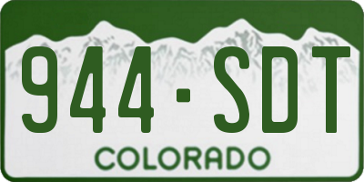 CO license plate 944SDT