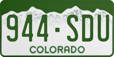 CO license plate 944SDU