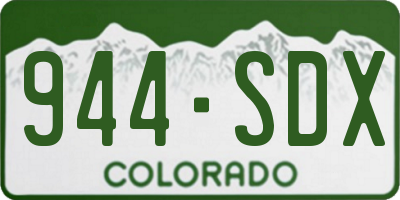 CO license plate 944SDX