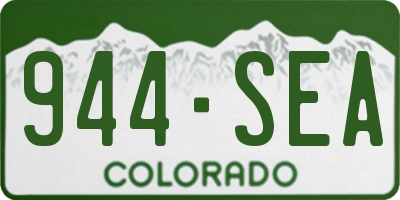 CO license plate 944SEA